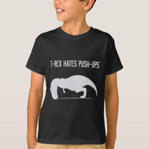 Grafisk T-Rex Hatade Armhävningar Rolig Gym Trex H T Shirt