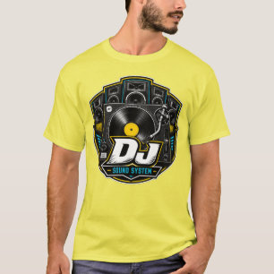 Grafisk T-shirt för DJ-ljudsystem