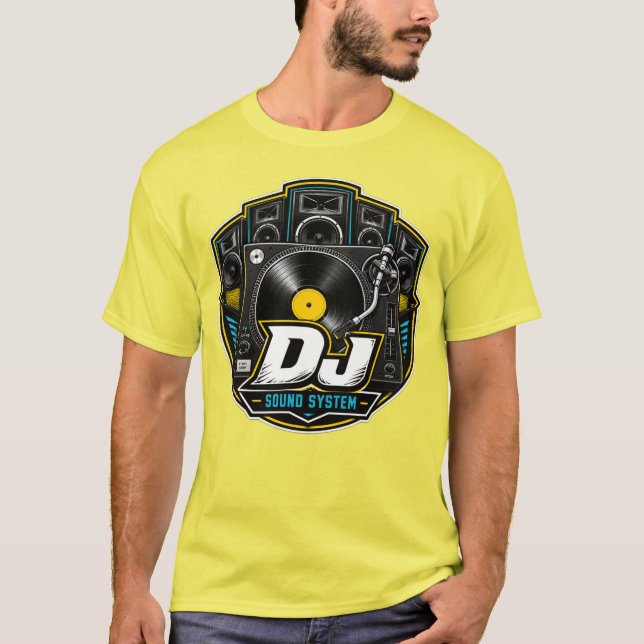 Grafisk T-shirt för DJ-ljudsystem (Framsida)
