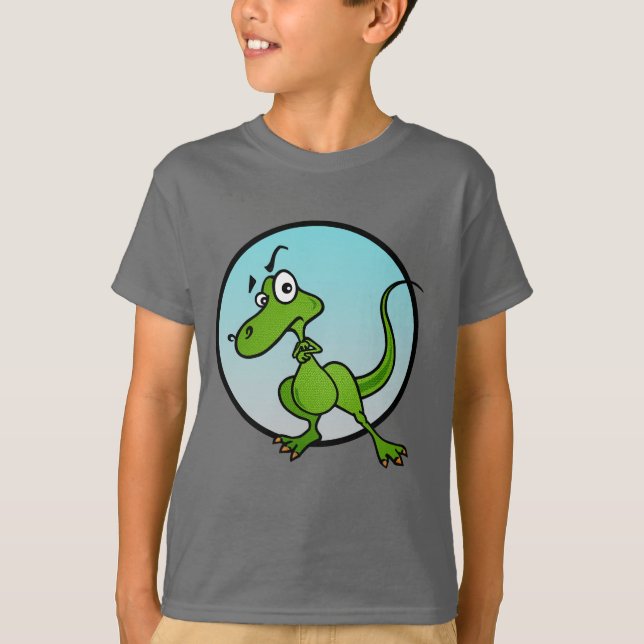 GRAFISK T-TRÖJA FÖR GULLIG ROLIG DINOSAUR T SHIRT (Framsida)