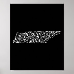 Grafisk Tennessee Amerika Nött Trump Vapen Gif Poster