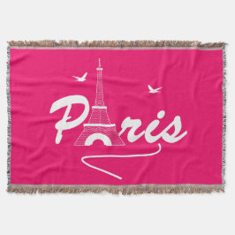 Grafisk text för Paris Eiffel tornfinare Filt