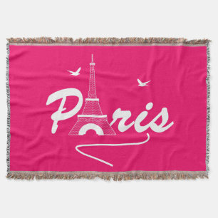 Grafisk text för Paris Eiffel tornfinare Filt
