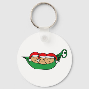 Grafisk Tripletsjulpod Nyckelring