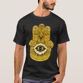 Grafisk utslagsplats för guld- konst för Hamsa T Shirt