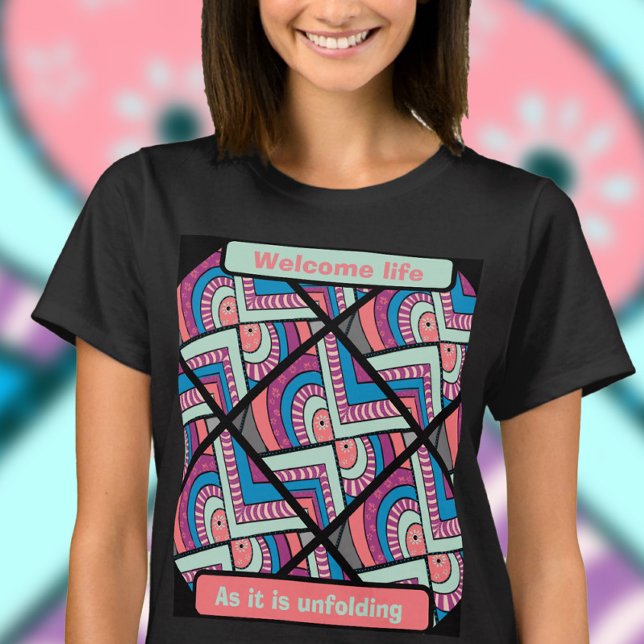Grafisk vibration Firande diagonalt Mönster T Shirt (Skapare uppladdad)