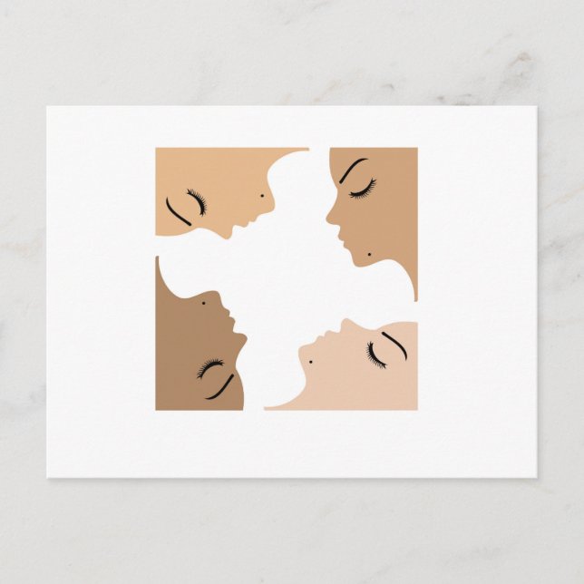 Grafisk visningenhet amongst härliga kvinnor vykort (Framsida)