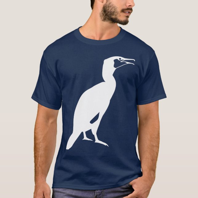 Grafisk vitCormorantfågel Tröja (Framsida)