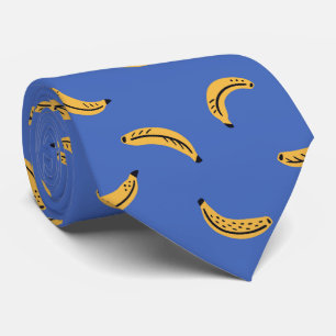 Grafiska bananer på ljusblå bakgrund slips