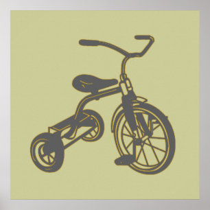 Grafiska barns trehjuling poster