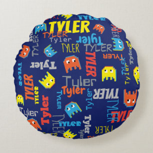 Grafiska blått för dobbel för PIXEL för Tyler Rund Kudde