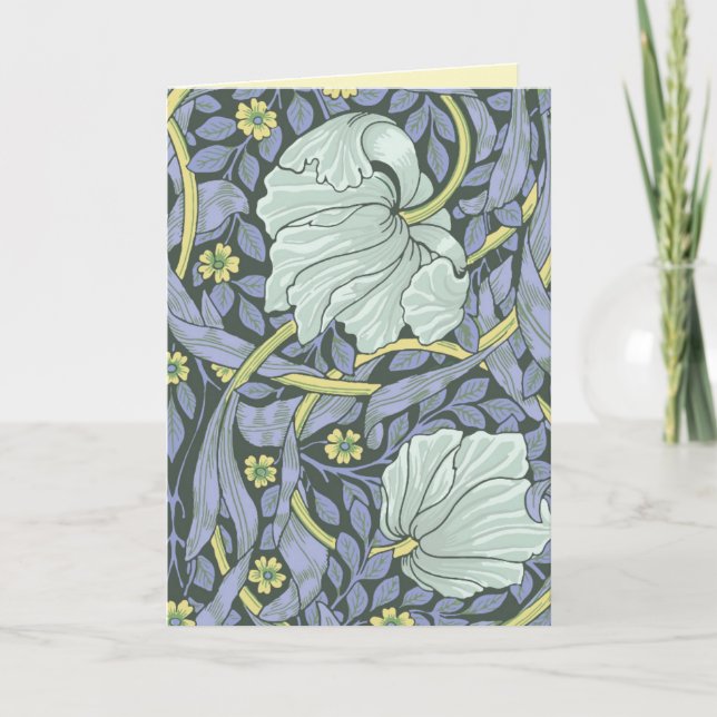 Grafiska blommor konst & din text tack kort (Framsida)