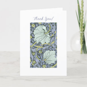 Grafiska blommor konst & din text, vit tack kort