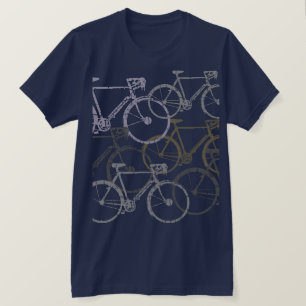 Grafiska cyklar. Cyklar Blå T Shirt