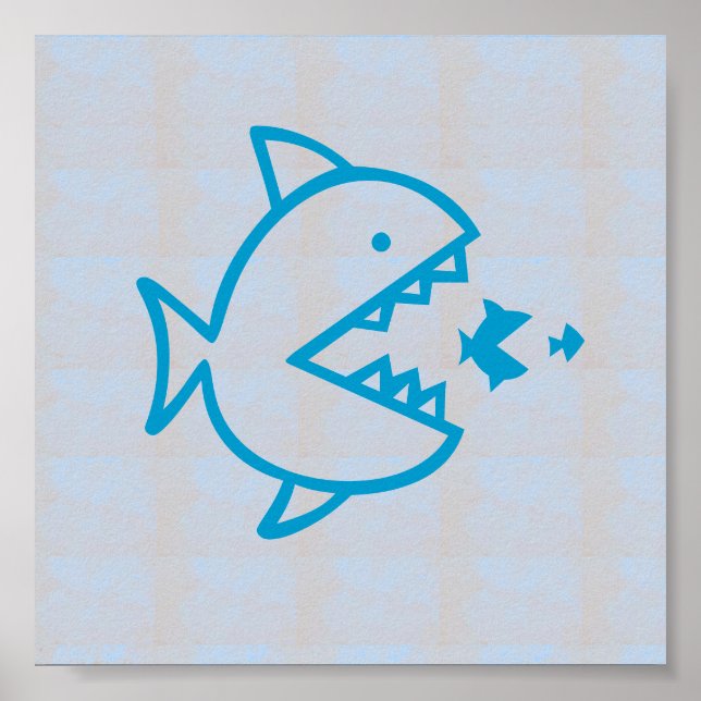 Grafiska dekorationer FISK EAT FISK EFTER Beach FI (Framsidan)
