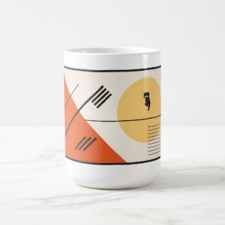 Grafiska designhistoriemuggar: constructivism kaffemugg