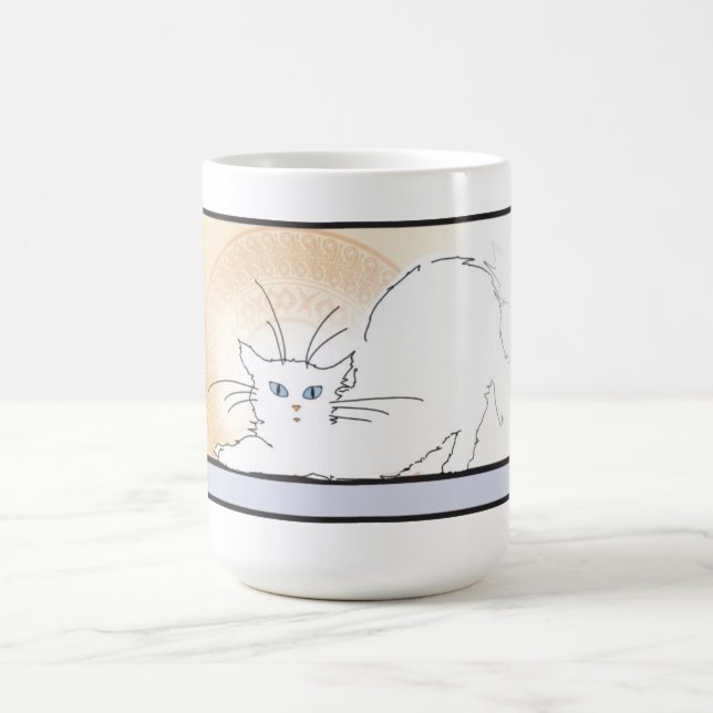 Grafiska designhistoriemuggar: nouveau kaffemugg (Center)