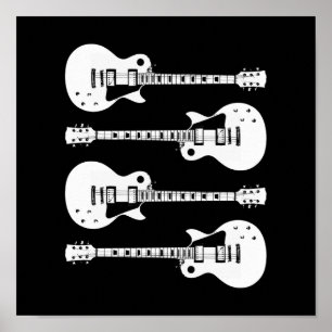 Grafiska elektriska gitarrer poster