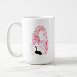 Grafiska Färgglada Flamingohuvuden Flamingo 0,44 l Kaffemugg