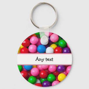 Grafiska färgrika Gumball Nyckelring