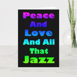 Grafiska fred och kärlek och all den Jazz Helgkort