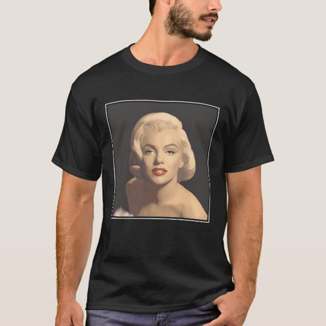 Grafiska gråa Marilyn T-shirt (Framsida)