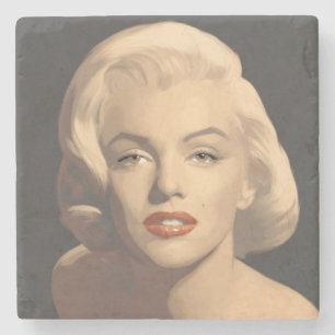 Grafiska gråa Marilyn Underlägg Sten