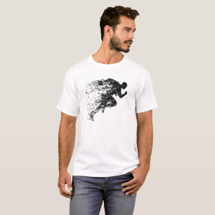 Grafiska manar för rinnande springerSilhouette T Shirt