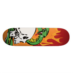 Grafiska orm och skalle skateboard bräda 20,5 cm