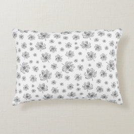 Grafiska peonier. prydnadskudde