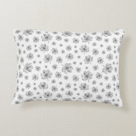 Grafiska peonier. prydnadskudde