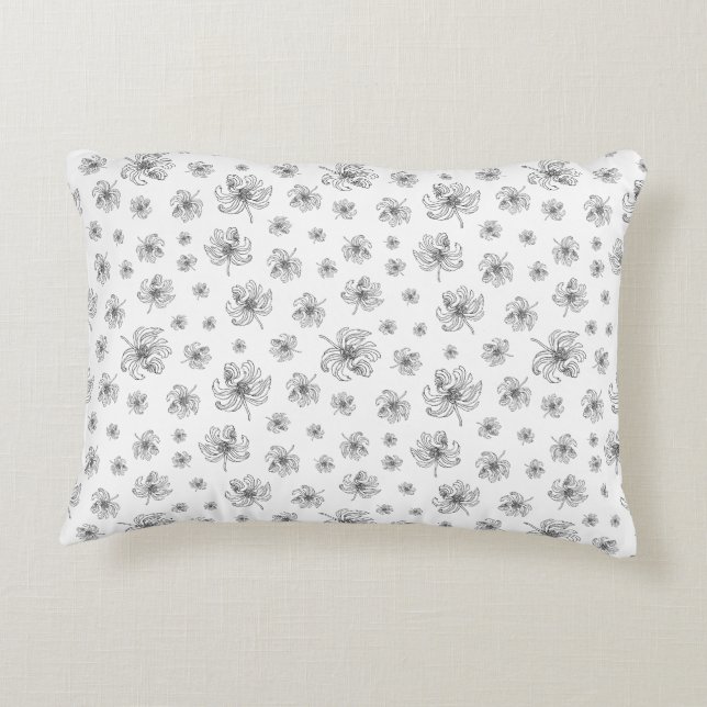 Grafiska peonier. prydnadskudde (Baksidan)