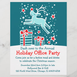 Grafiska renar, ljusa party-flygare brevhuvud