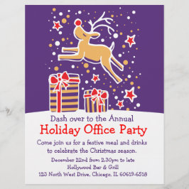 Grafiska renar, ljusa party-flygare brevhuvud