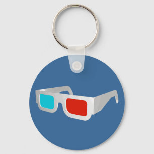 Grafiska Retro exponeringsglas 3D Nyckelring