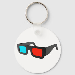 Grafiska Retro exponeringsglas 3D Nyckelring