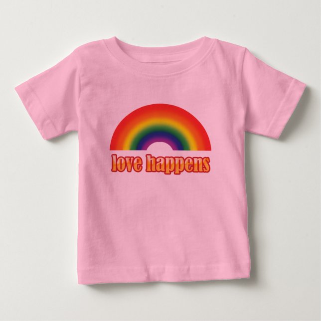 Grafiska utslagsplatser för glad baby - pride t-shirt (Framsida)