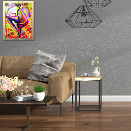 Grafiska vågor glob - metall bakgrund fototryck