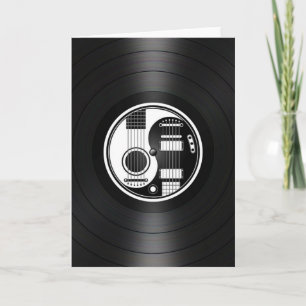 Grafiska vit och svart Yin Yang gitarrvinyl Kort