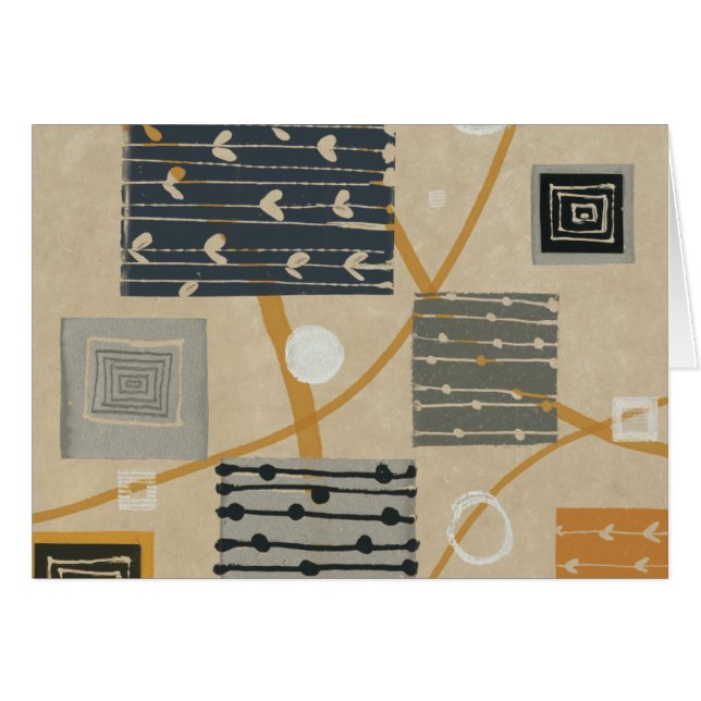 Grafiskt belägger med tegel hälsningskort (Framsidan Horizontal)