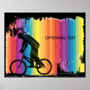 Grafiskt bläck skissar av cyklist på poster