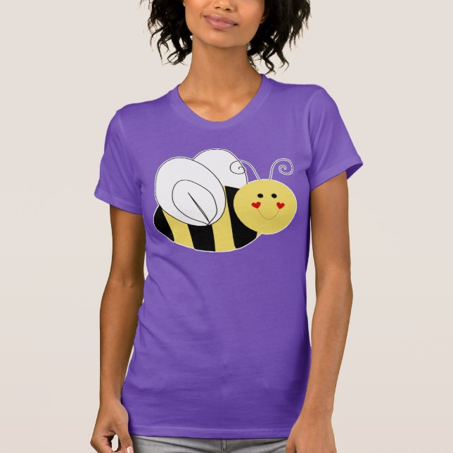Grafiskt gulligt bi t-shirt (Framsida)