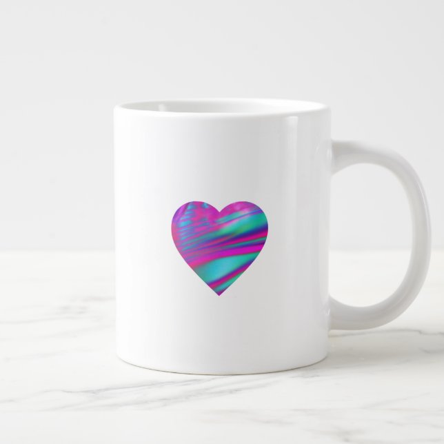 Grafiskt Hjärta Jumbo Mugg (Höger)
