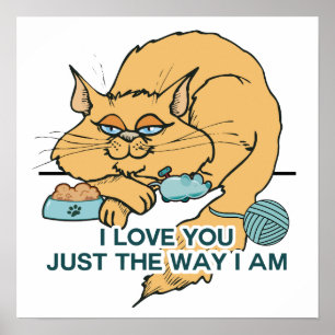 Grafiskt ordstäv för rolig katt poster