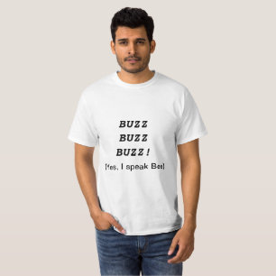 Grafiskt roligt bi & citationsteckenmanar T-tröja T-shirt