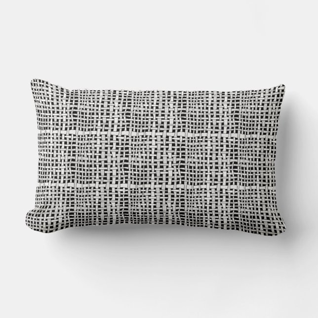Grafiskt Silver-vävt rosa Lumbarkudde (Framsida)