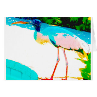 Grafiskt tema för tropisk stork hälsningskort