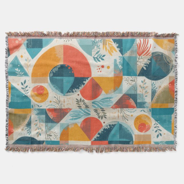 Grafiskt vattenuttag - abstraktion filt (Framsidan)