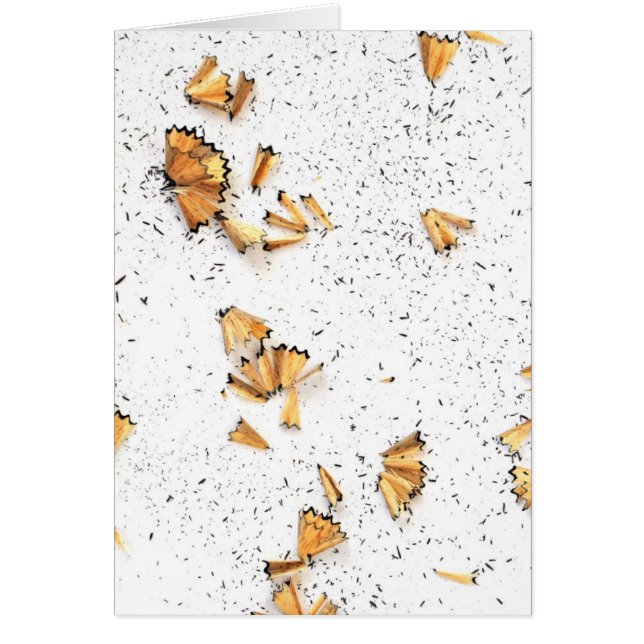 grafiten ritar shavings hälsningskort (Framsidan)