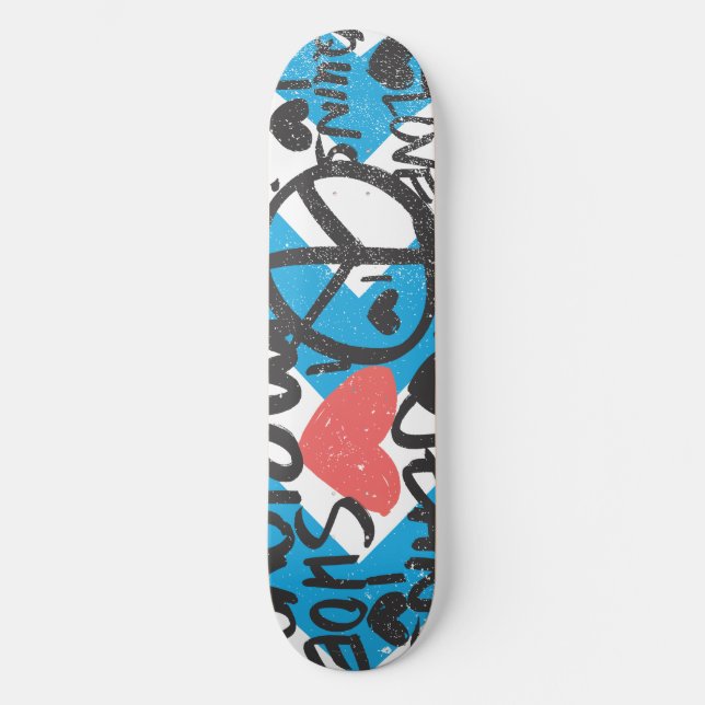 Grafiti Lt. Rosa Skateboard Bräda 21,5 Cm (Framsida)